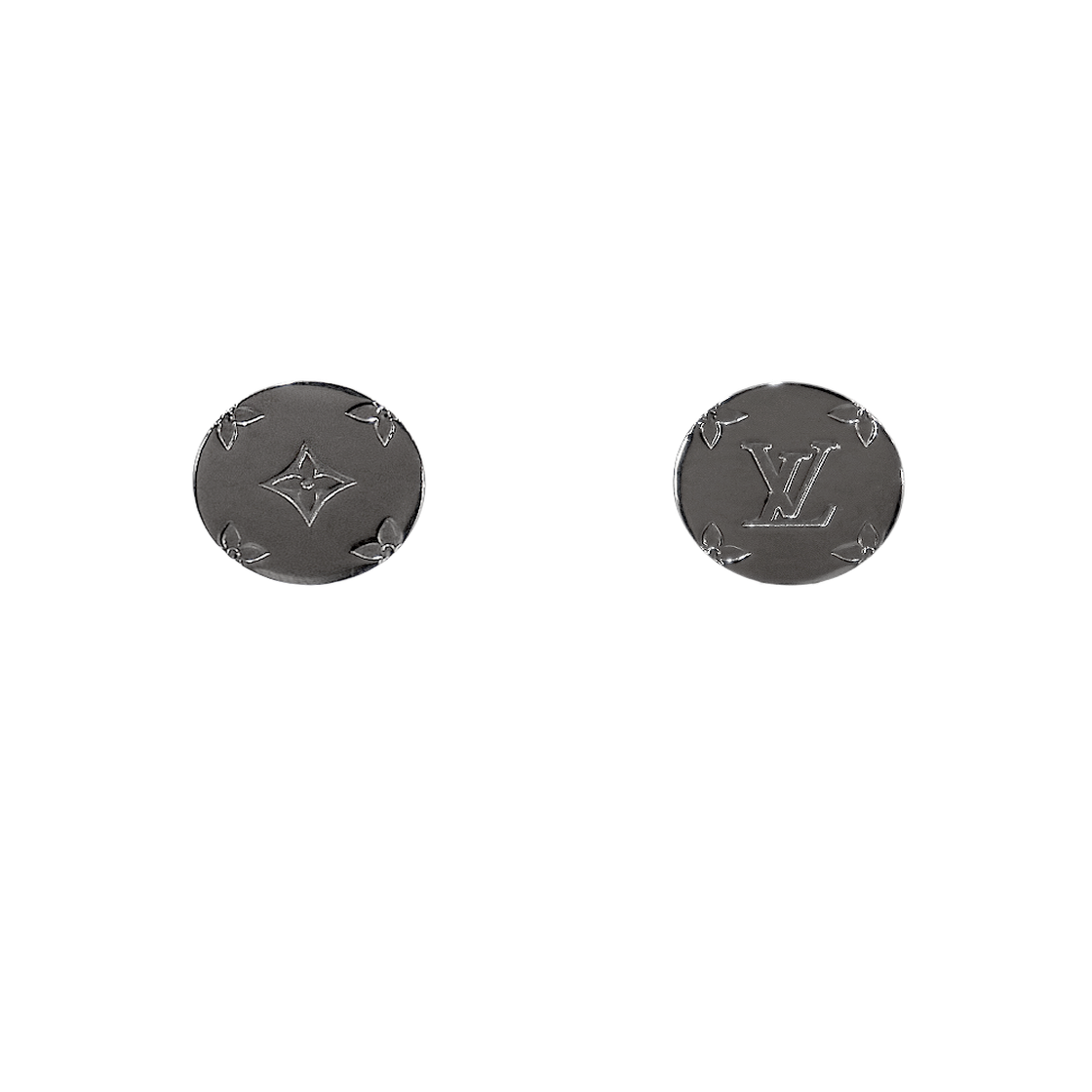 IT275AAE9E6P Louis Vuitton Monogram Silver Cufflinks A-B63397