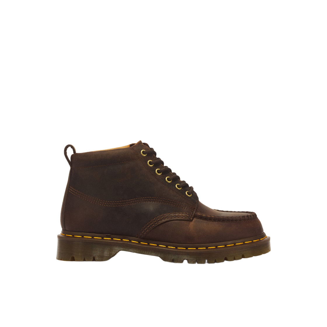 43350201 Dr. Martens Lowell Chukka 6 Eye Crazy Horse Leather Moc Toe Boots Brown