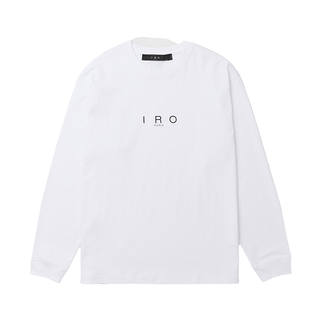 이로 자스프 로고 자수 긴팔 티셔츠 화이트(Iro Jaspe Logo Embroidery Long Sleeve T-Shirt White)