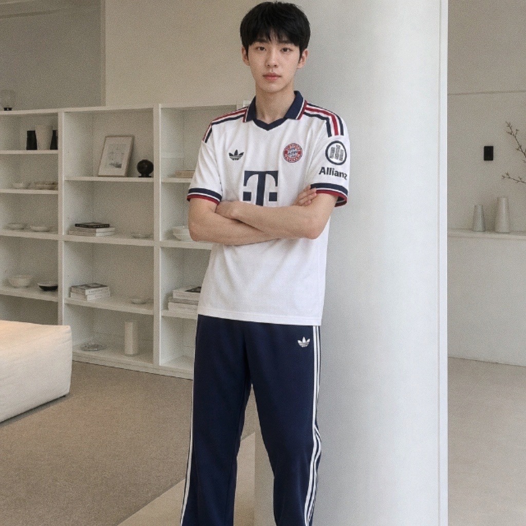 Adidas FC Bayern Munchen 2026/27 Away Jersey White - KR Sizing (Non Marking Ver.) 착용 스타일
