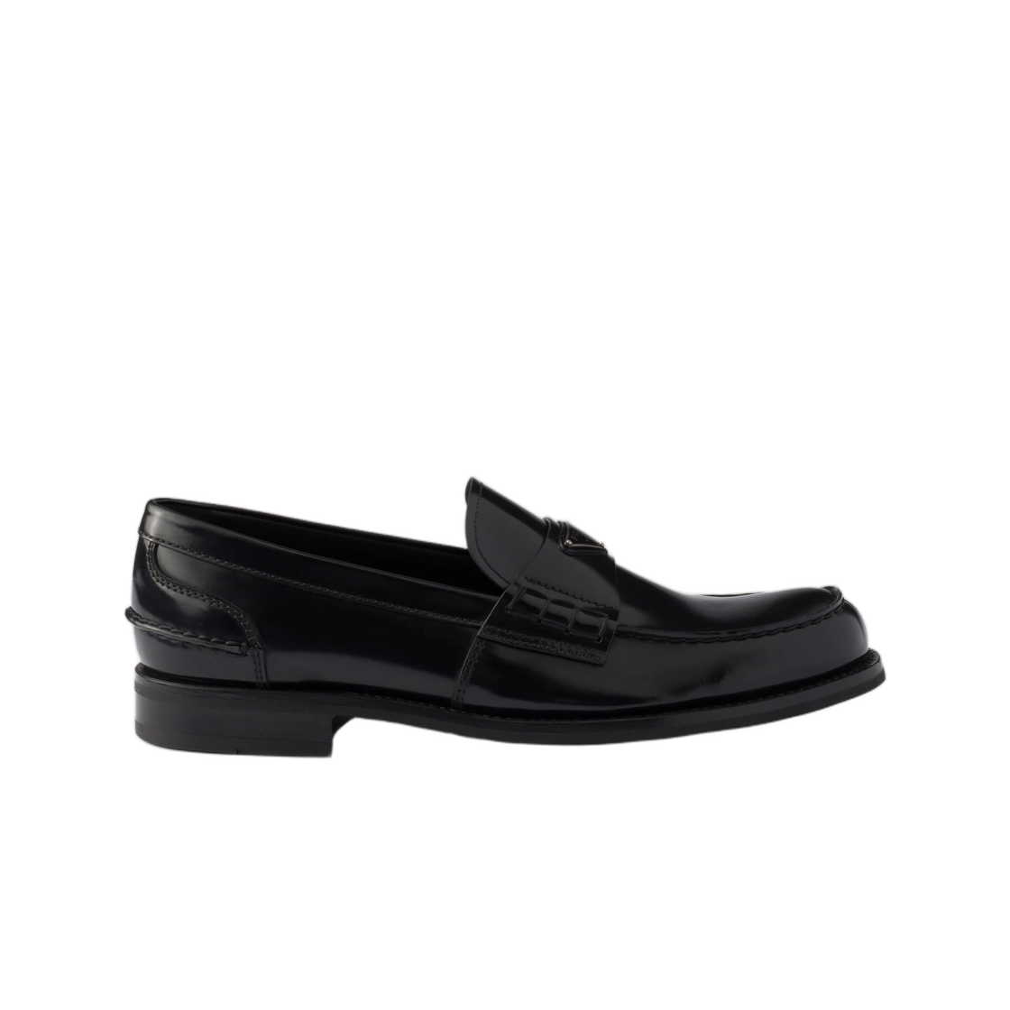 2DB223-055-F0632 Prada Brushed Leather Loafers Black