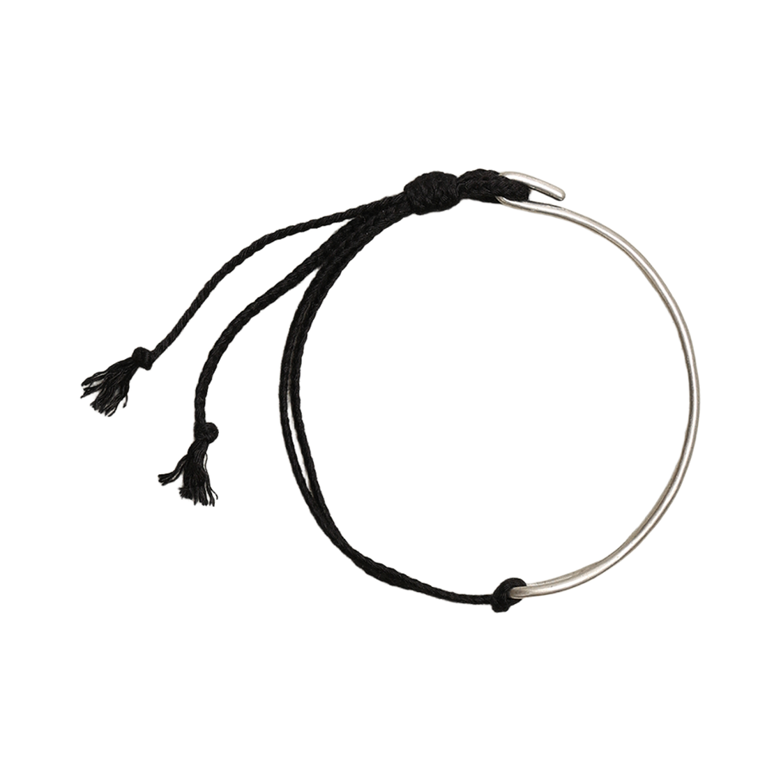 토우토우아카이브 브레이드 씬 하프 뱅글 블랙(TOWTOW.ARCHIVE Braid Thin Half Bangle Black) - 2