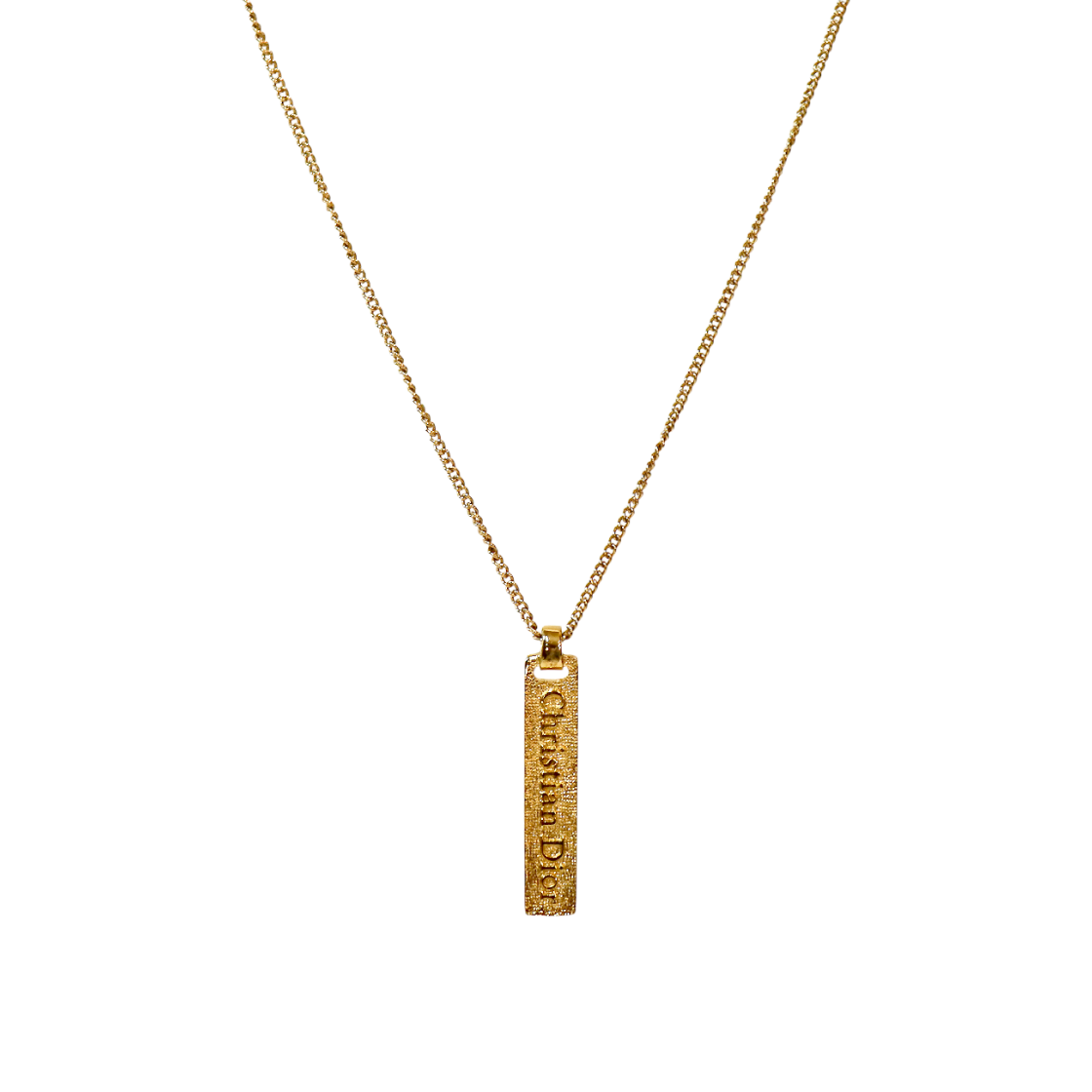 ITOHMETR87QC Dior Cubic Christian Dior Plate Gold Necklace A-B63336