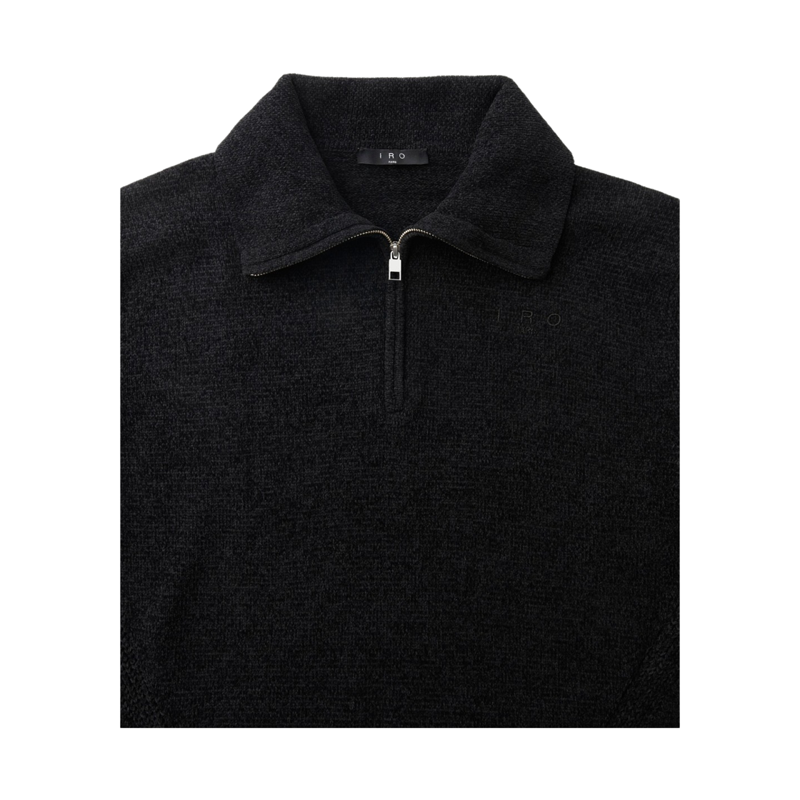 이로 실로 셔닐 하프집업 스웨터 블랙(Iro Silo Chenille Half-Zip Sweater Black) - 5