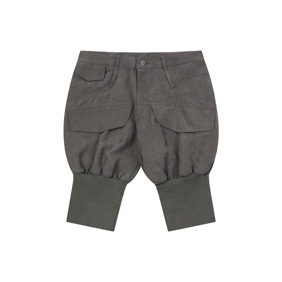 구미코 샌드 워시드 카프리 반바지 카키(9umiko Sand Washed Capri Short Pants Khaki) - 1