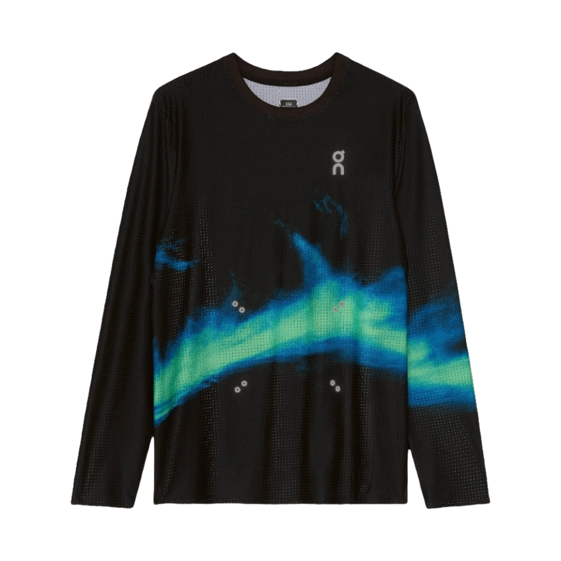 1MF10733398 On Running Pace Mesh Long Sleeve T-Shirt Black Horizon