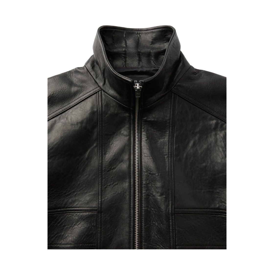 이로 오 하이넥 가죽 점퍼 블랙(Iro Haut High Neck Leather Jumper Black) - 4
