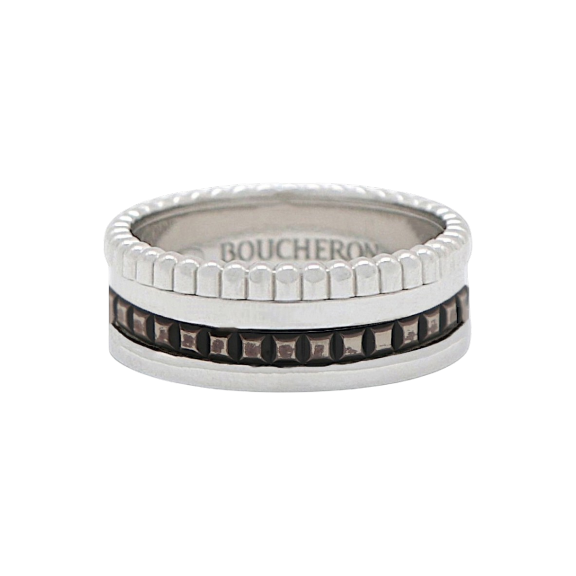 ITJONJQ6DPO3 Boucheron Quattro Small Ring Black Edition JRG01790