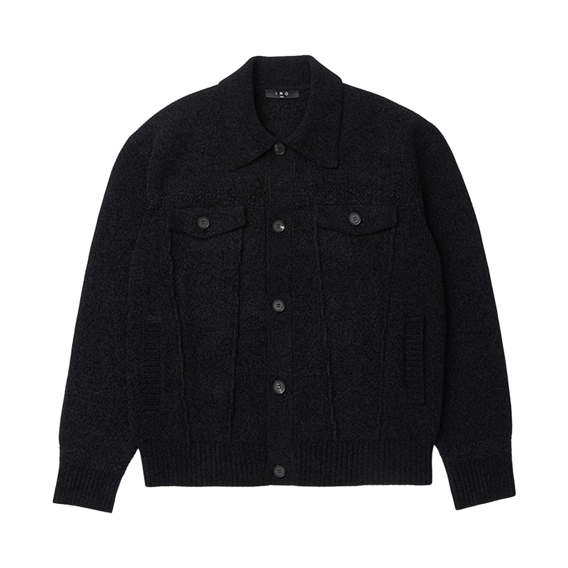 이로 이자르 셔닐 스티치 니트 가디건 블랙(Iro Isar Chenille Stitch Knit Cardigan Black) - 1