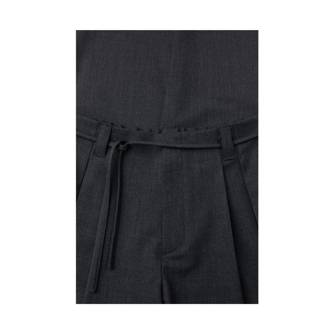 이로 생트 벨티드 투턱 와이드 슬랙스 다크 그레이(Iro Ceint Belted Two-Tuck Wide Slacks Dark Gray) - 4