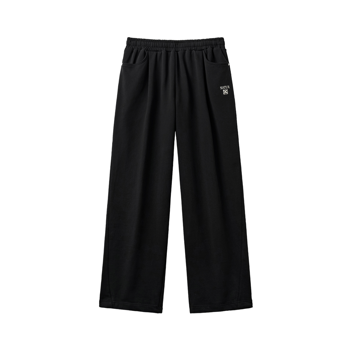 SA263UTP05BLK0 SATUR One Tuck Sweatpants Black