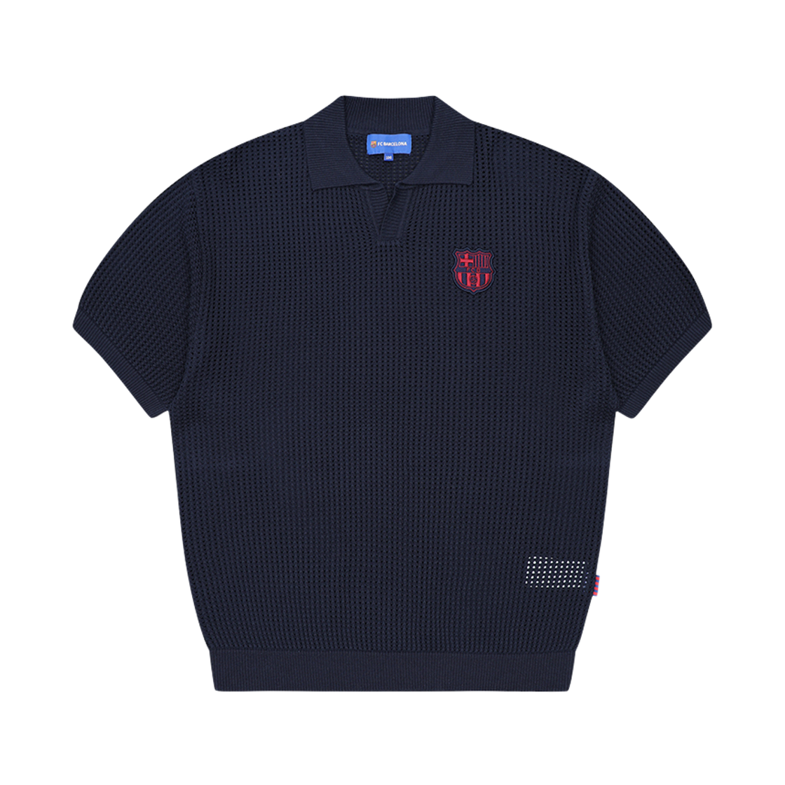 GBCFNT030 FC BARCELONA Knit Short-Sleeve Navy