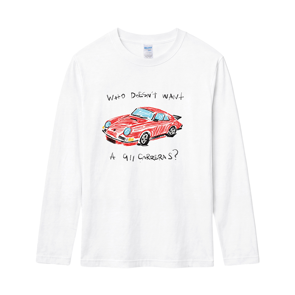 76400_White Gildan X Vintage Collection 911 Long Sleeve T-Shirt White