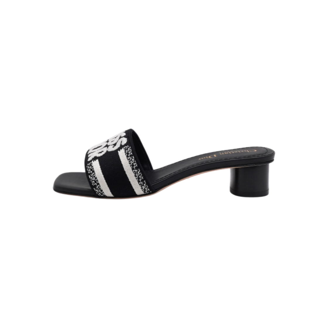 IT6MESCTD5QK Dior KCO112EZD Black Dway Heel Slide Miss Dior Mules Sandals AA65963