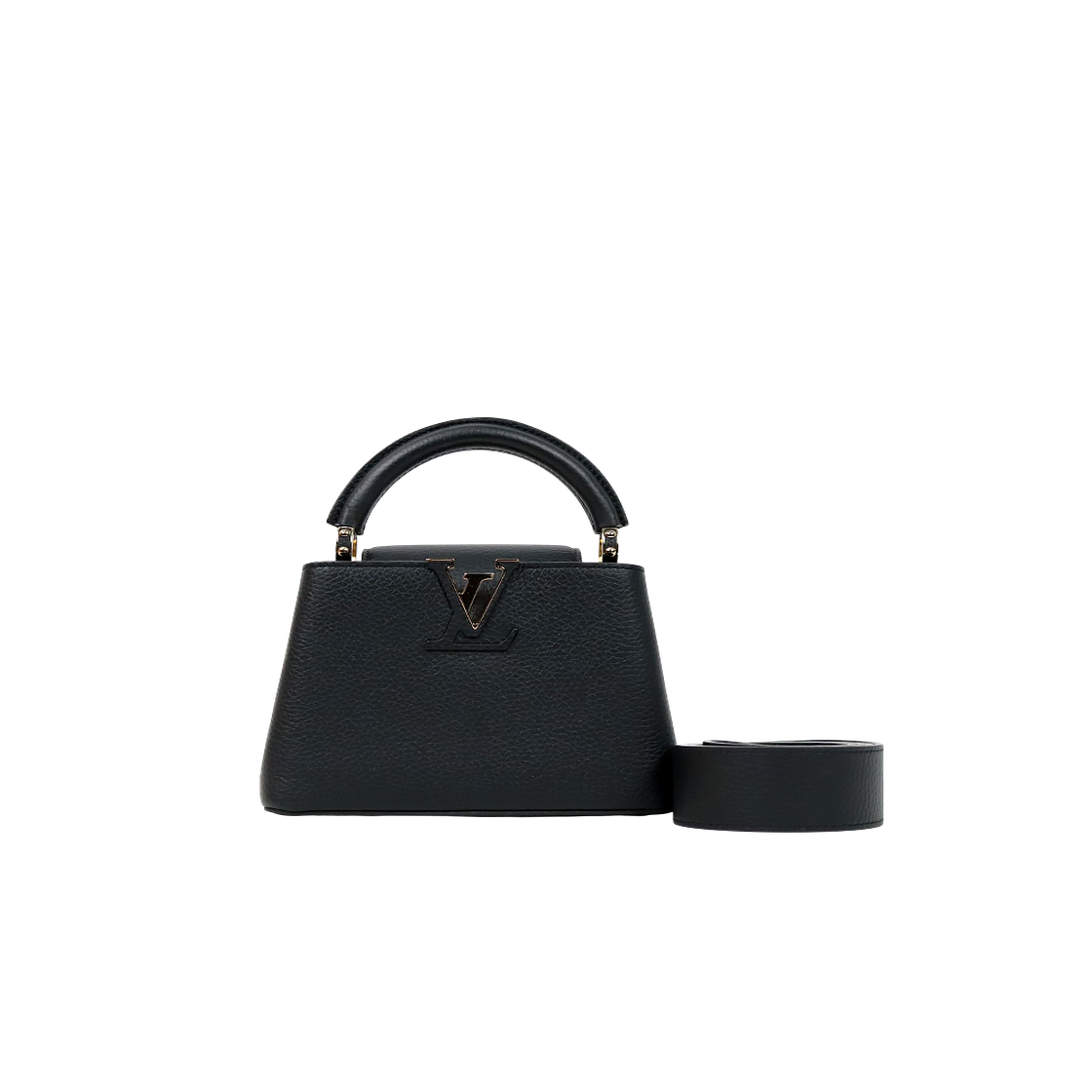 ITWNFJQBLWNO Louis Vuitton Black Mini Capucines Tote Bag C-A62328