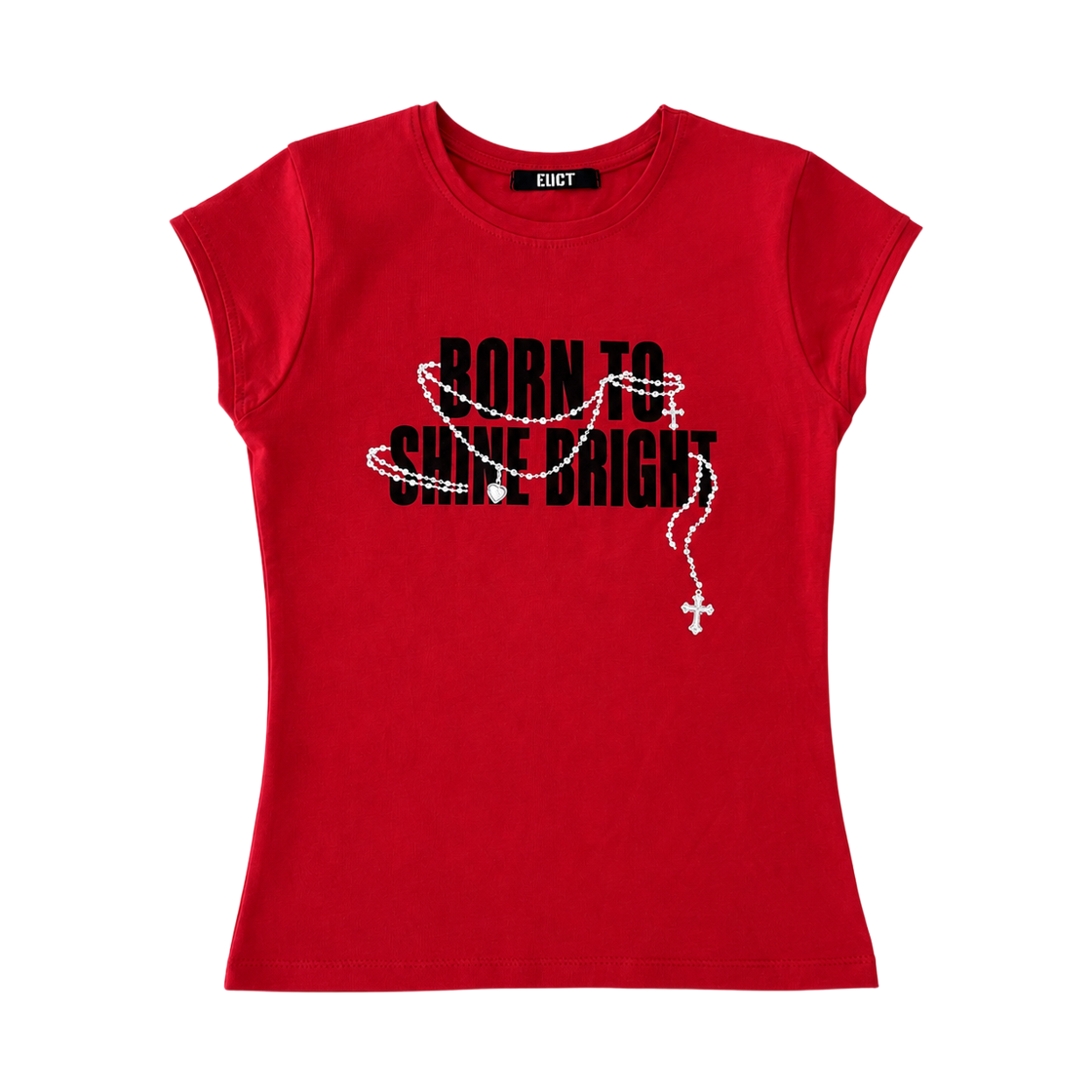 이유씨티 실버 체인 반팔 티셔츠 - 레드(EUCT Silver Chain T-shirt - RED) - 1