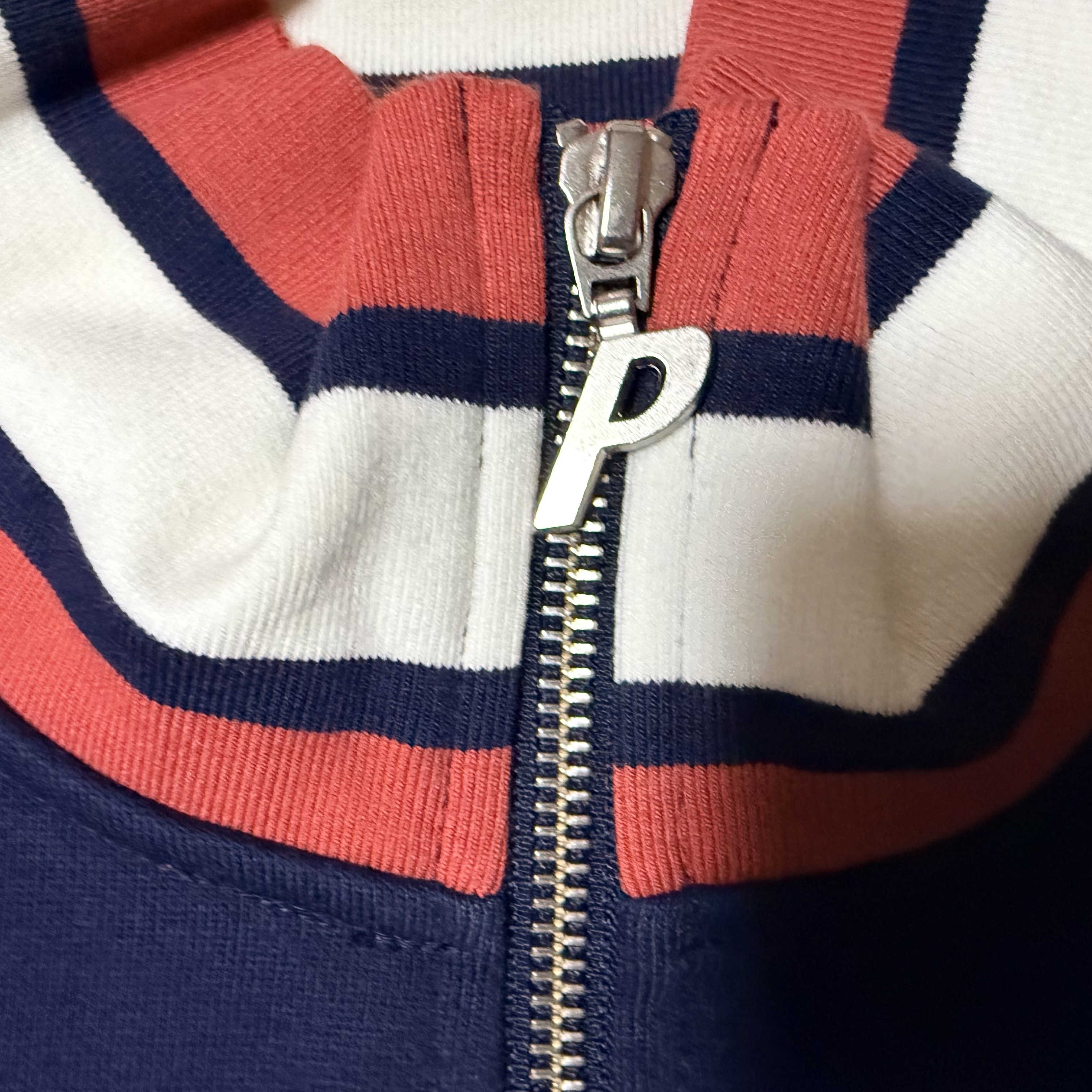Palace Geezer Zip Funnel Navy - 25SS 착용 스타일 - 2
