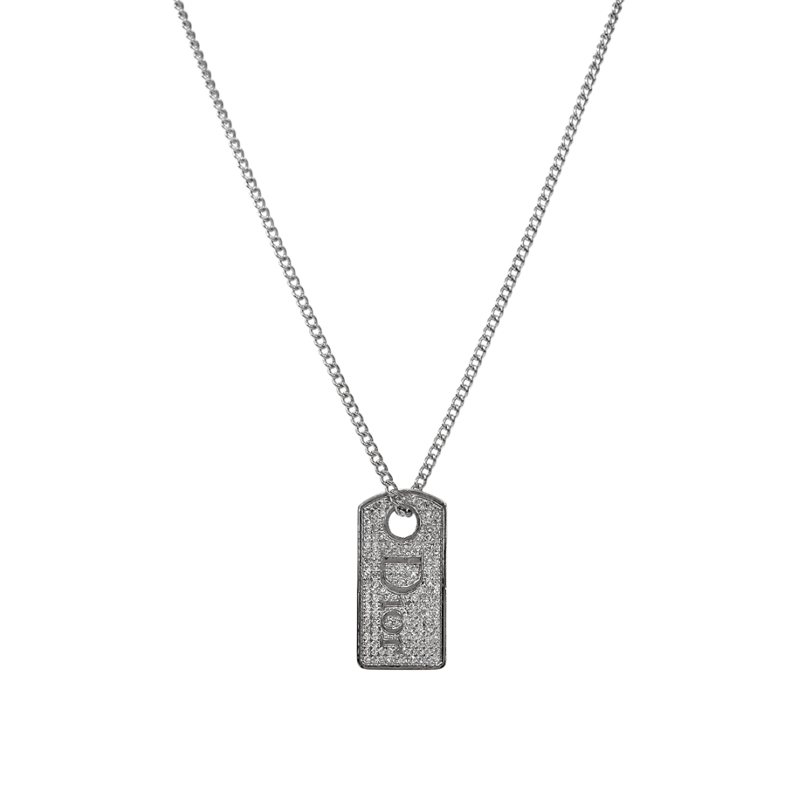 ITG8WH5TA5WT Dior Cubic Silver Plate Necklace A-B61575