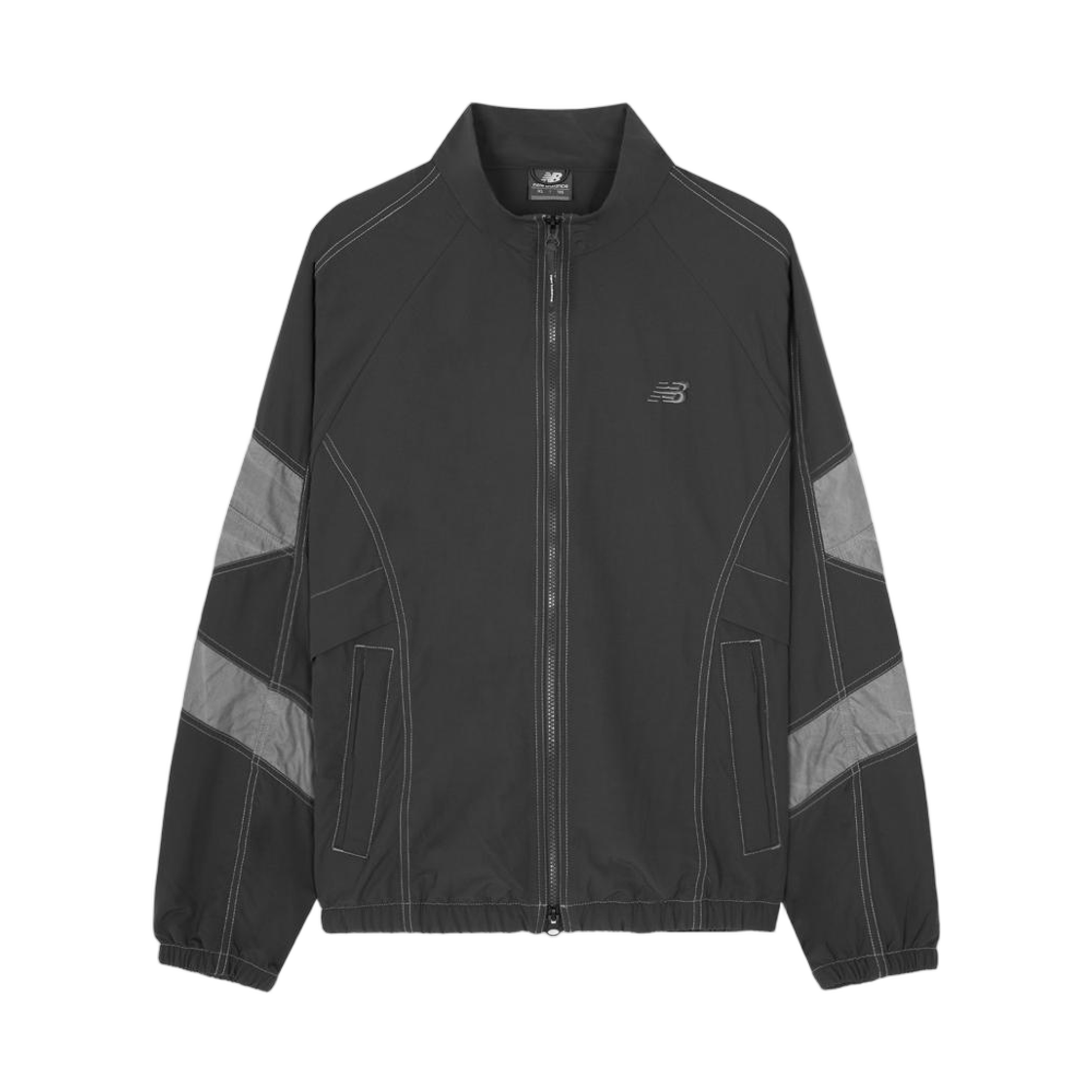 NBNAG31833-60 New Balance Escape Stand Neck Warm Up Jacket Charcoal