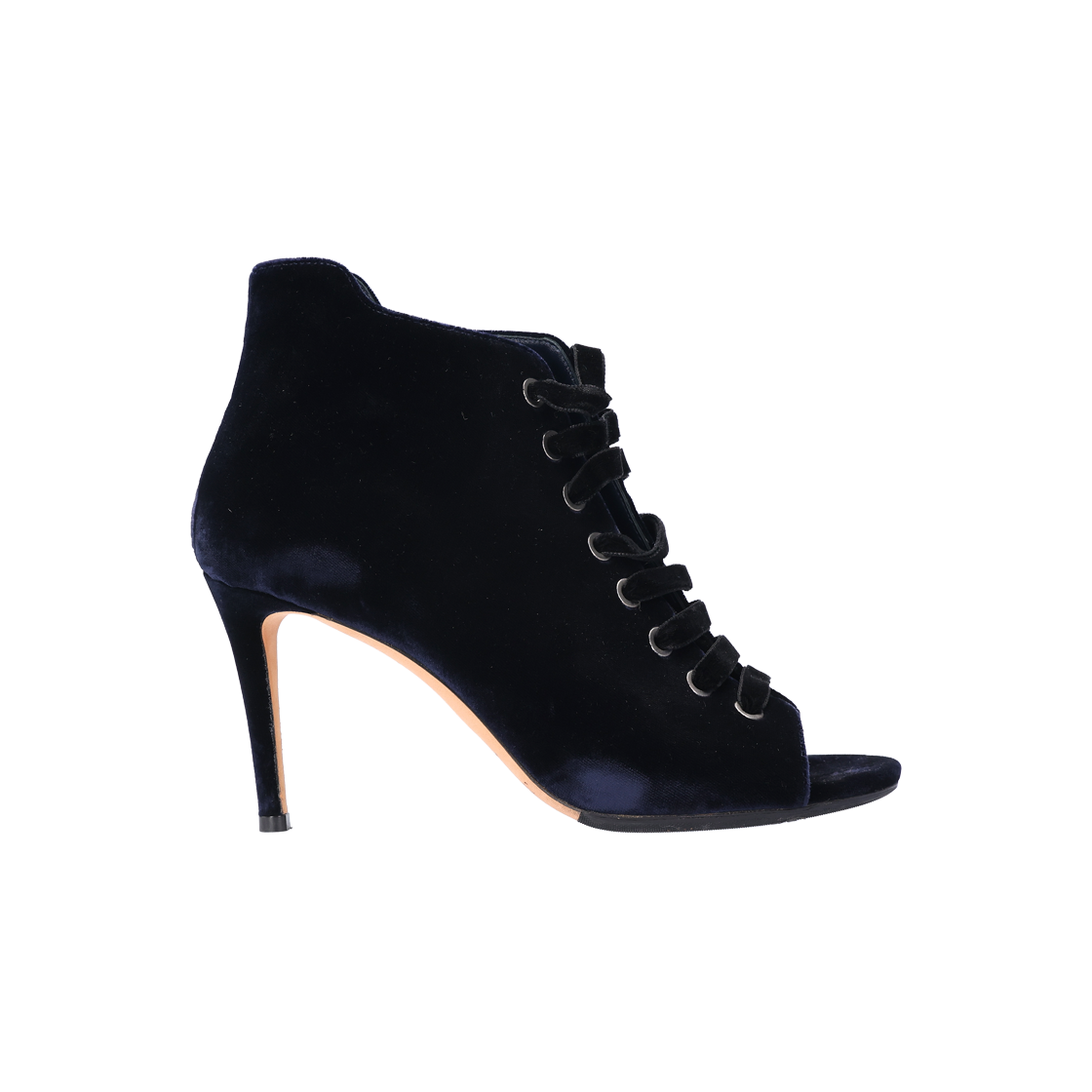 지미추 벨벳 레이스업 앵클 힐 다크블루 37.5(Jimmy Choo Velvet Lace Up Ankle Heels in Dark Blue) - 1
