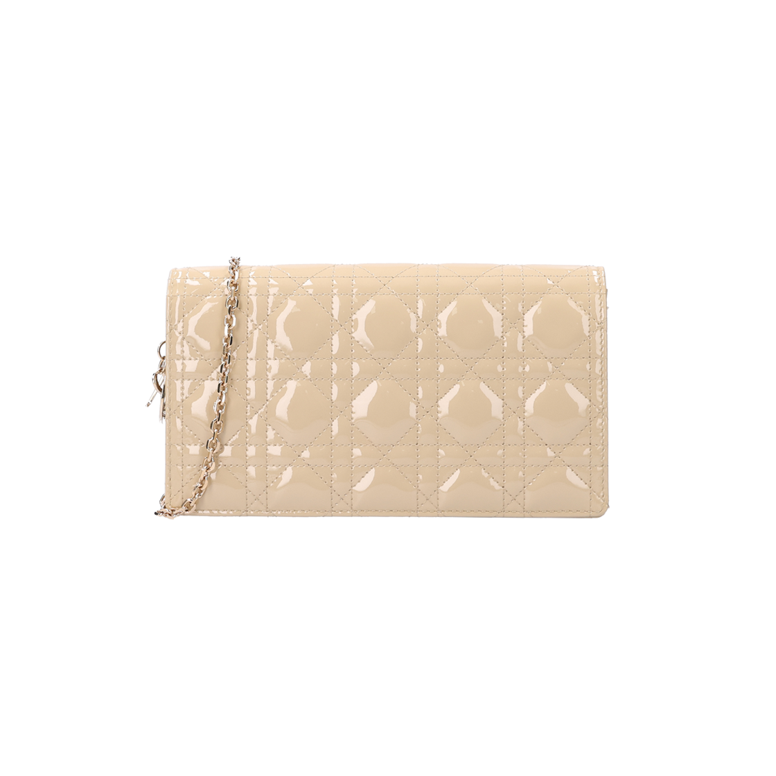 IT7F8G52VBDQ Dior S0204OVRB Lady Pouch Cannage Patent Beige