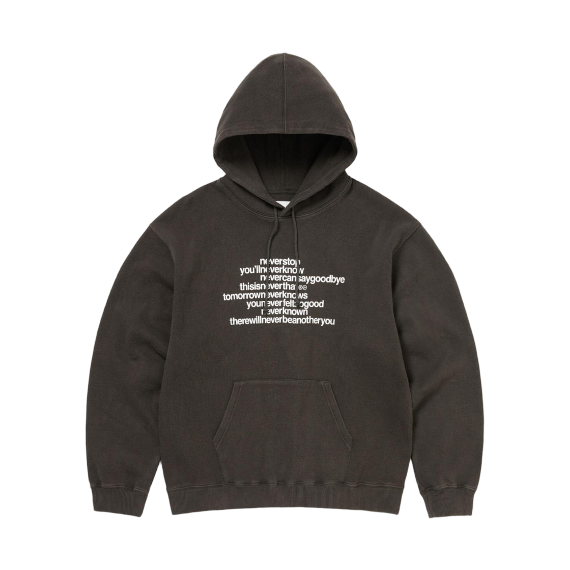 디스이즈네버댓 x 프라그먼트 디자인 후드 오프 블랙(thisisneverthat x Fragment Design Hoodie Off Black)