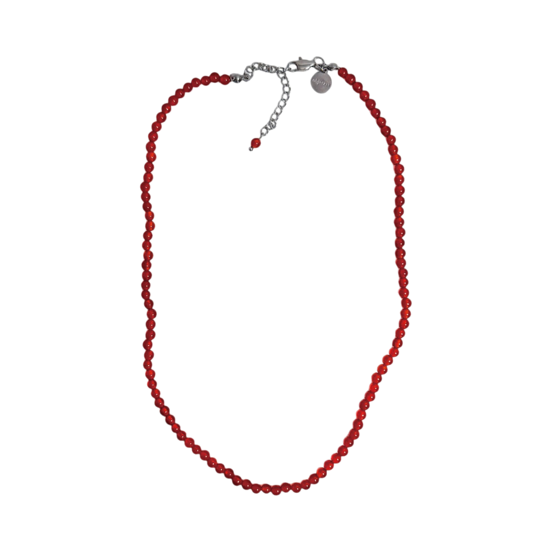 오브제213 스몰 자마노 원석 넥클리스(OBJET213 Small carnelian gemstone necklace)