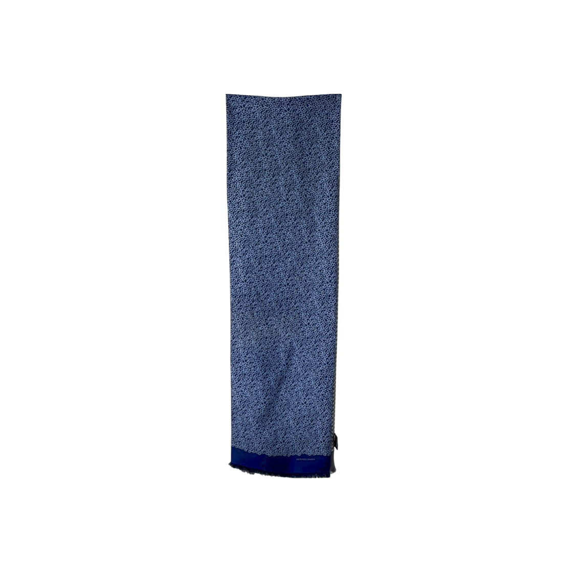 ITWR3DVE4VP8 Hermes Chandal Check Reversible Silk Scarf Muffler Blue Gray