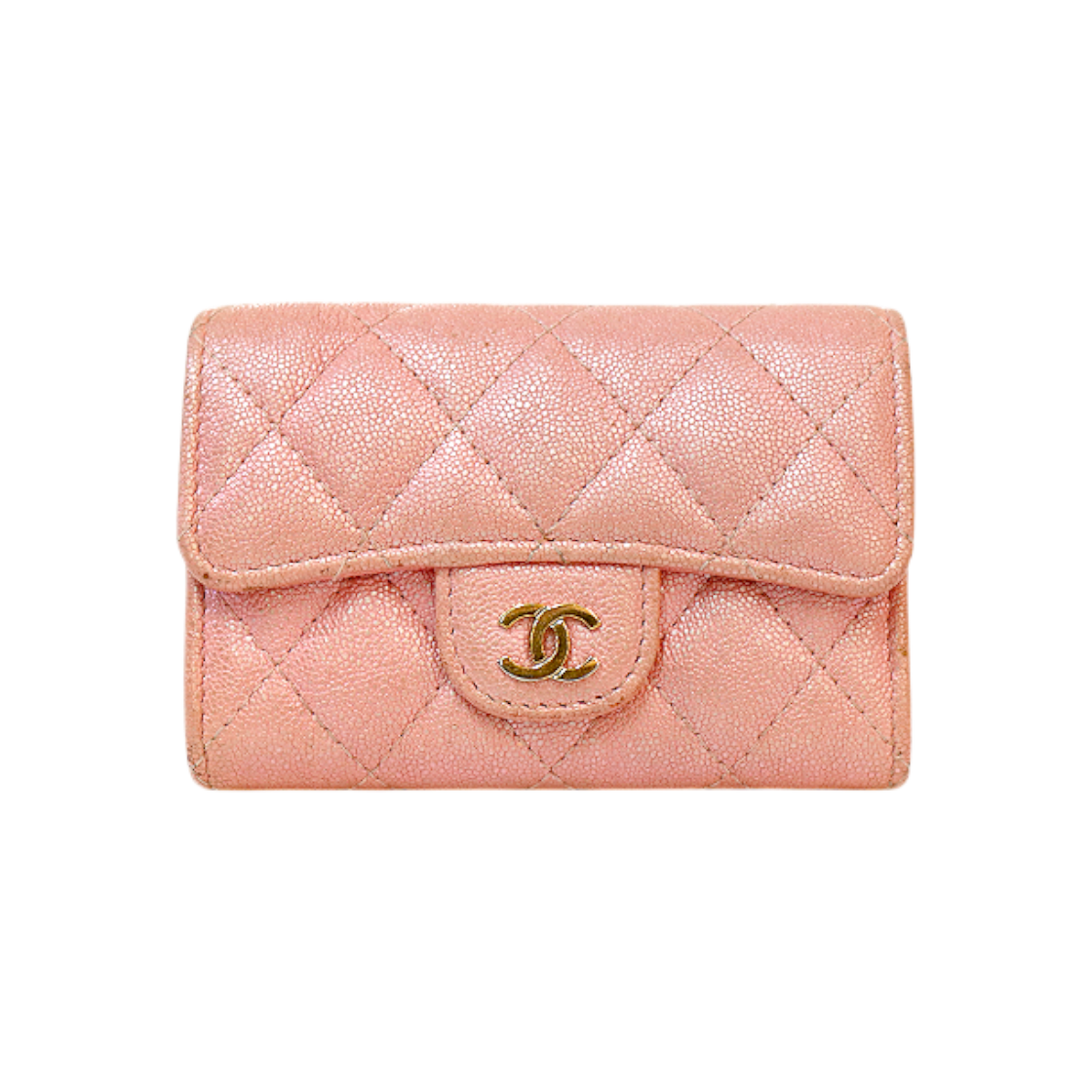ITVJOJQAPFH8 Chanel Pink Classic Card Wallet C-B60939