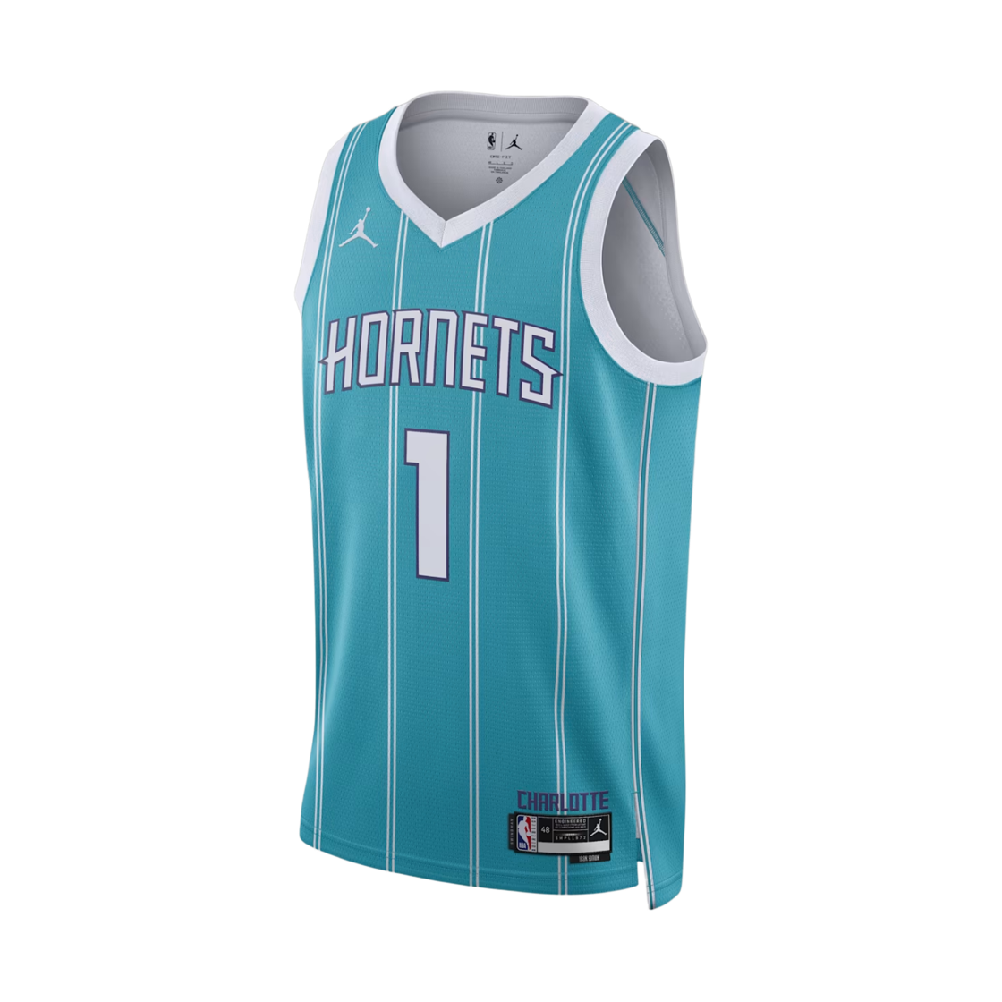 DN1998-415 Jordan Charlotte Hornets Icon Edition Dri-Fit NBA Swingman Jersey Rapid Teal (DN1998-415) (Marking Ver.)