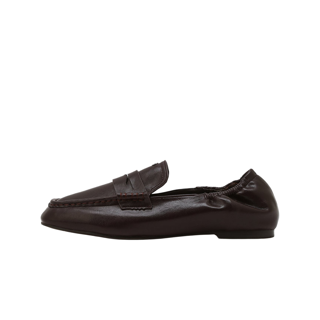 AASO6F302W2 Athe Vanessabruno Acc Double A Shirring Loafers Normal Brown