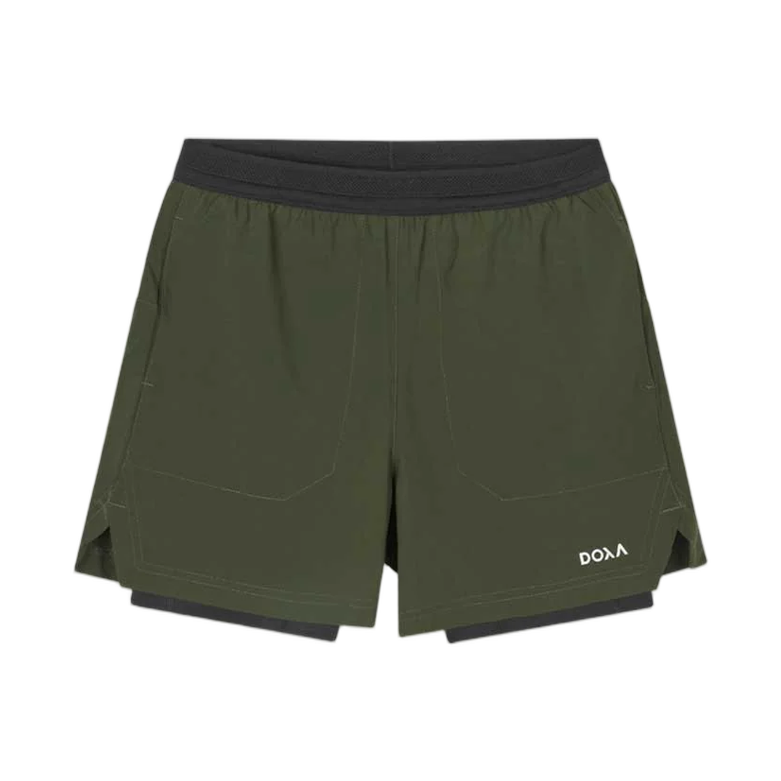 독사 런 리런 투인원 5인치 쇼츠 포레스트(Doxa Run Rerun 2-in-1 5 Inch Shorts Forest)