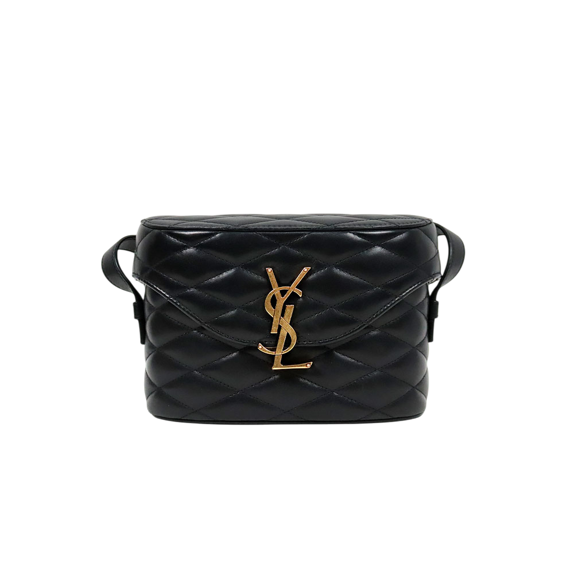 ITD4V2W93FDE Saint Laurent Black Gold Matelasse Mini Box Bag C-A64179
