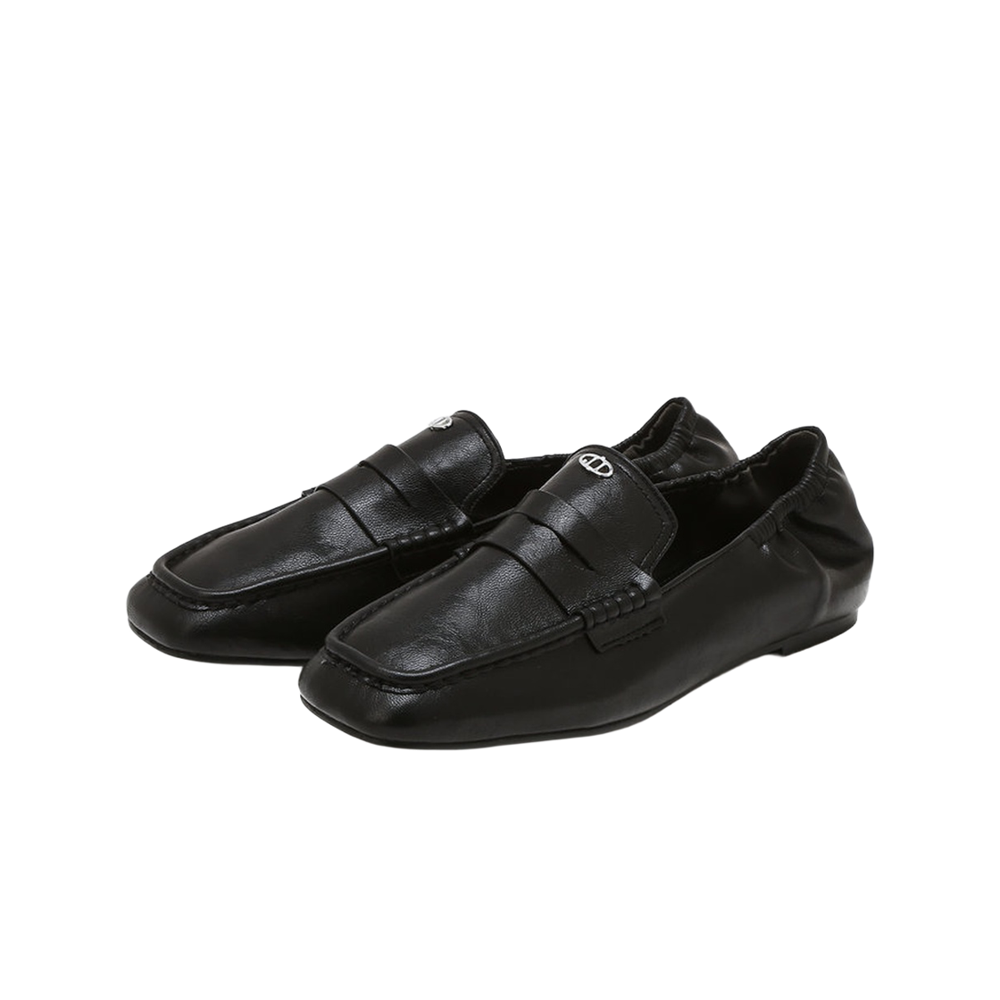 아떼 바네사브루노 액세사리 더블에이 셔링 로퍼 AASO6F302BK 블랙(Athe Vanessabruno Acc Double A Shirring Loafers Black) - 2