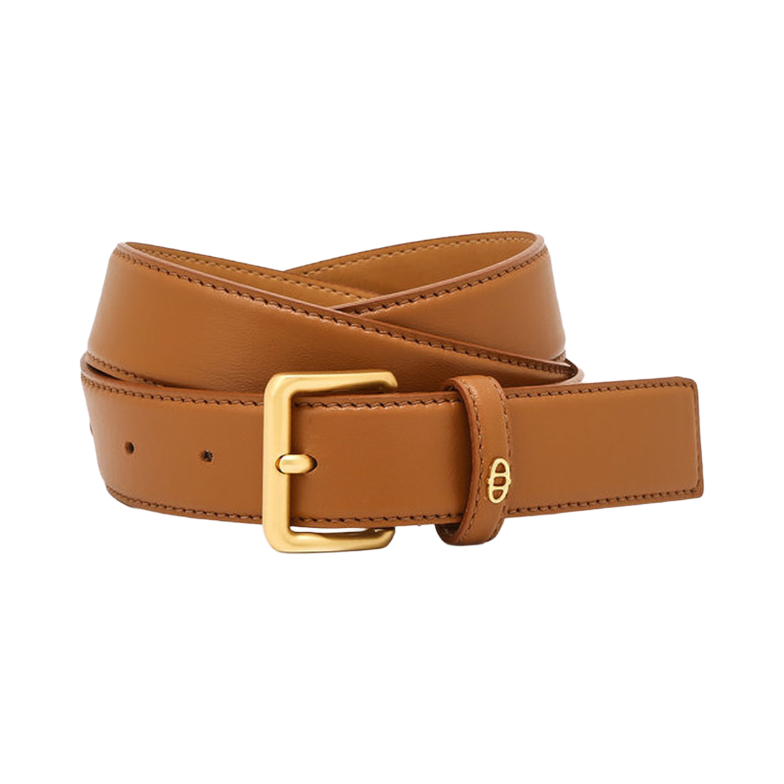 AABE6F103W2 Athe Vanessabruno Acc Brown Logo Leather Belt Normal Brown
