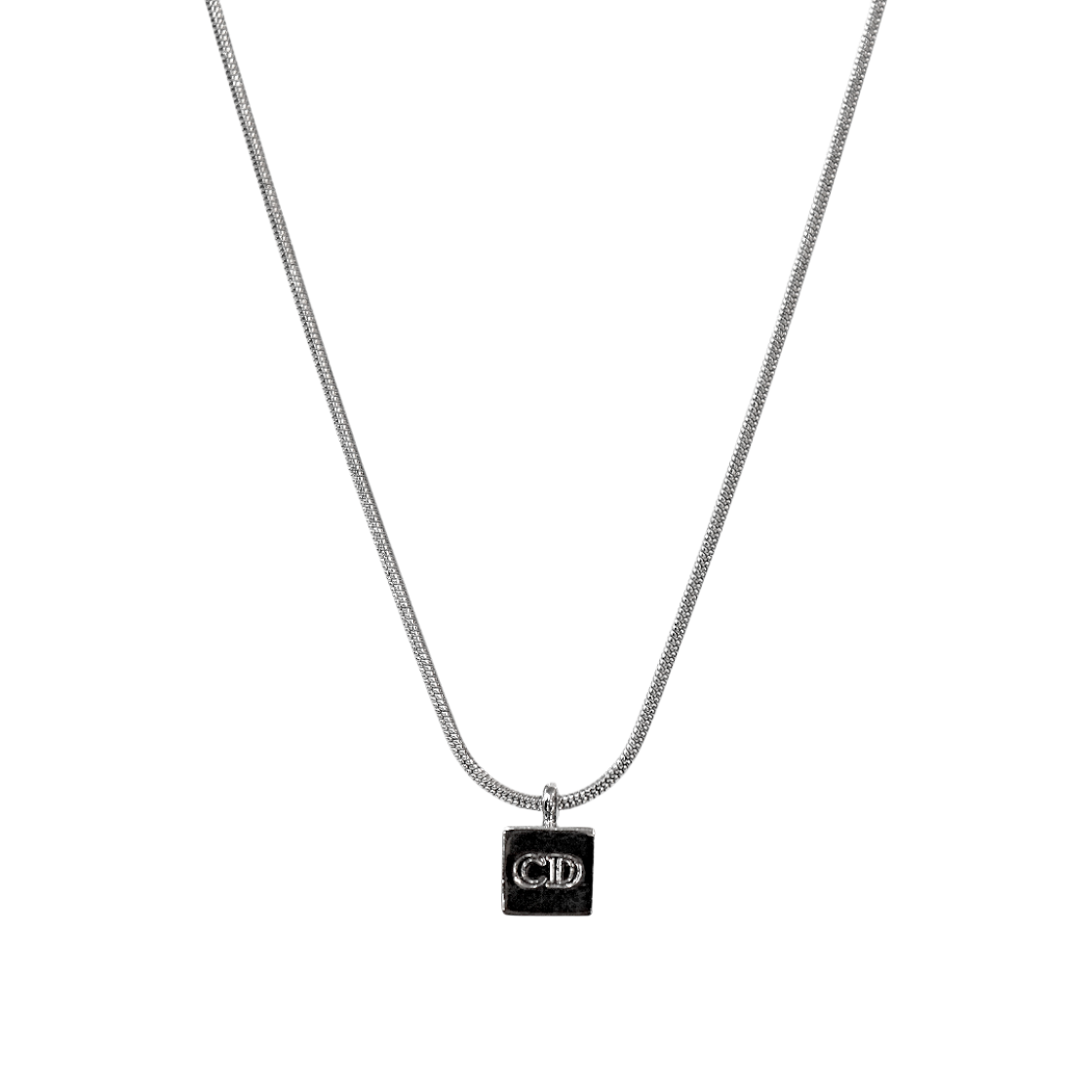 ITRORBSANVPQ Dior Cube CD Silver Necklace A-B61577