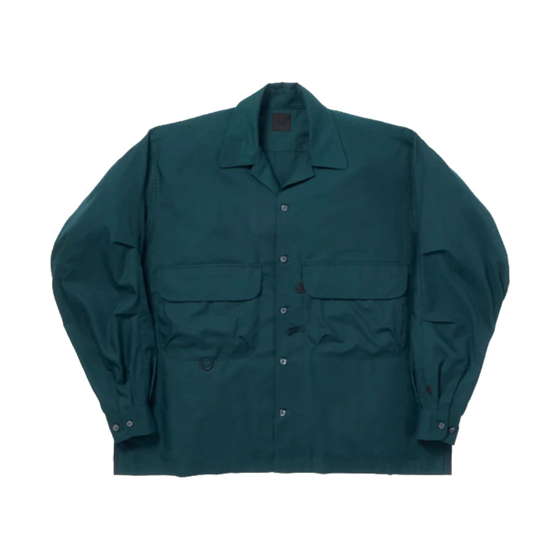 DM6DSHLKD44DR DAIWA PIER39 Tech Sports Open Collar Shirt LS Solid Dark Green - 26FW