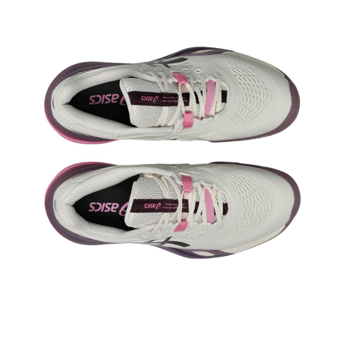 (W) 아식스 젤 레졸루션 X 클레이 소프트 오트 다크 오베르진((W) Asics Gel-Resolution X Clay Soft Oat Dark Aubergine) - 2