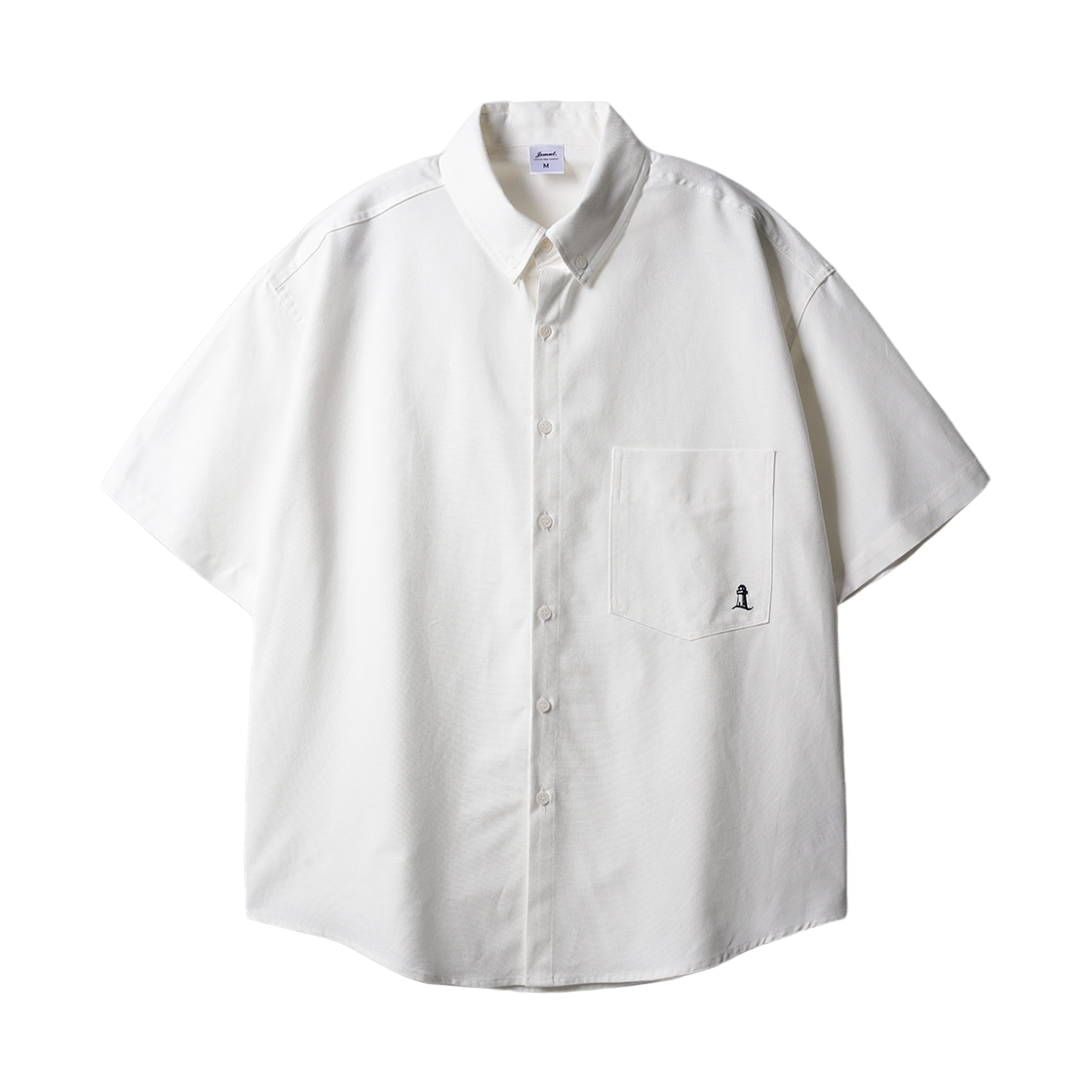 KJSS2638_ivory_29 JEMUT Slick BD Oxford Short Sleeved Shirt Ivory KJSS2638