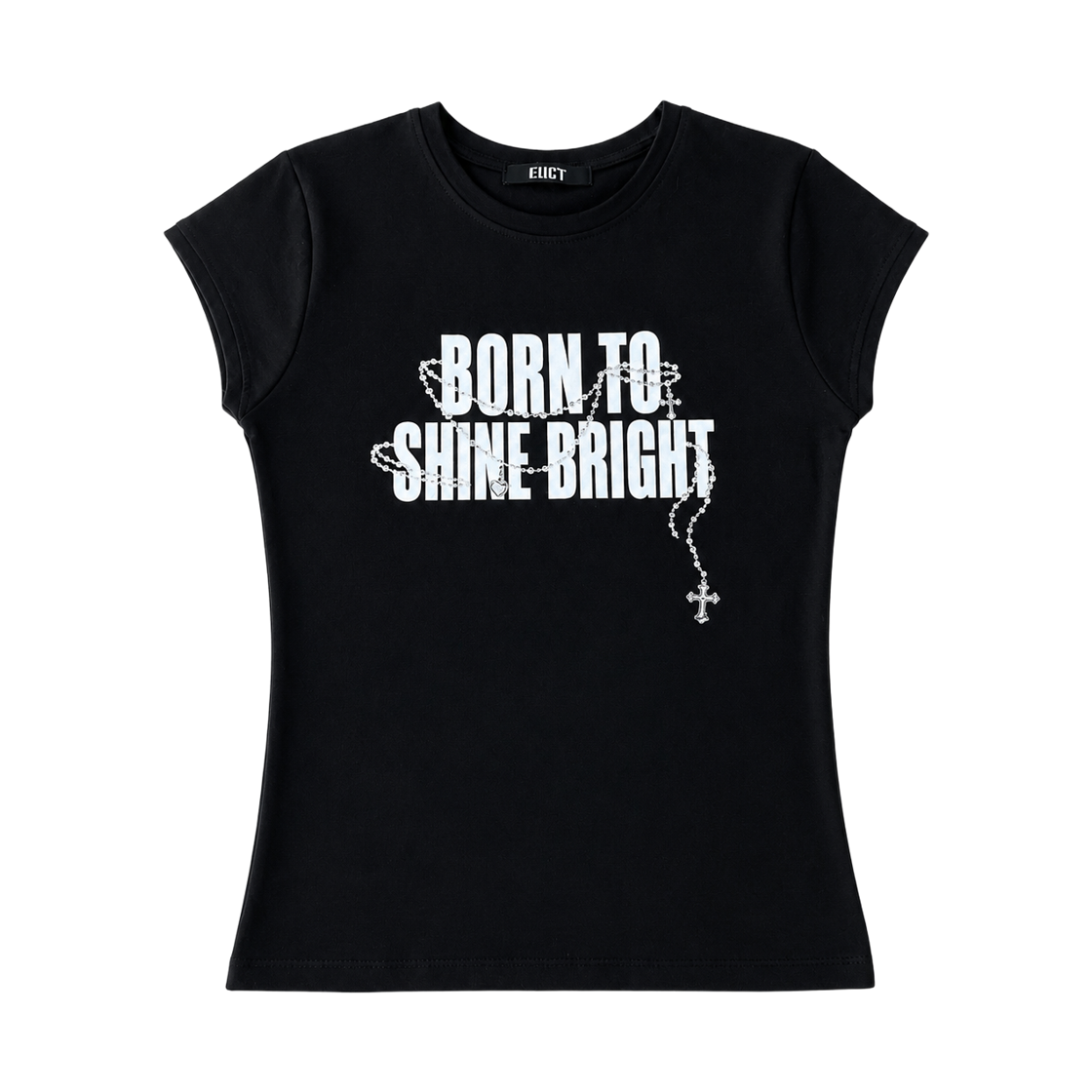 이유씨티 실버 체인 반팔 티셔츠 - 블랙(EUCT Silver Chain T-shirt - BLACK) - 1