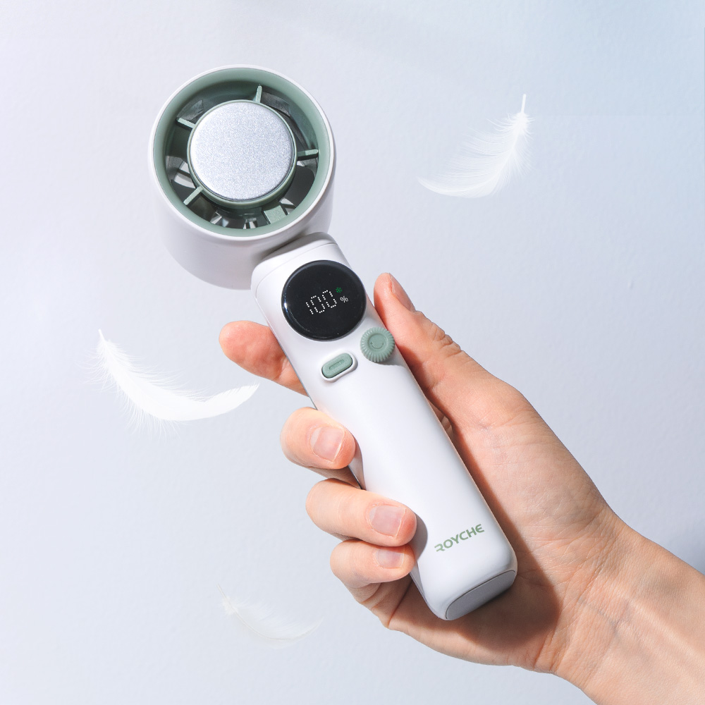 로이체 냉각 쿨링 시스템 에어컨 충전식 휴대용 BLDC 고속 선풍기(Royche Cooling System BLDC High Speed Rechargeable Portable Fan) - 4