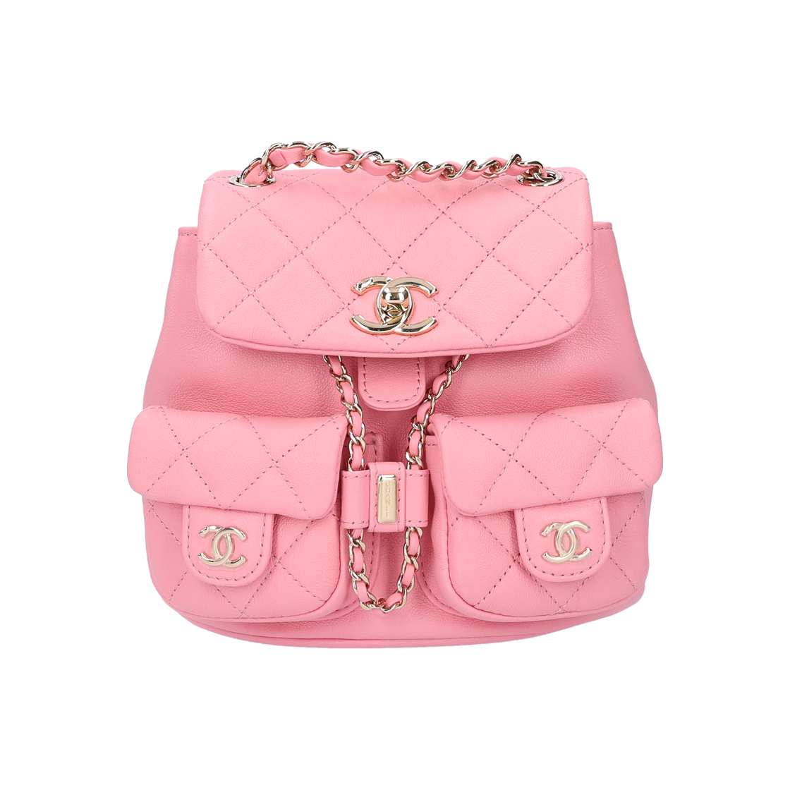 IT97BNFC7CRW Chanel AS3787 Duma Backpack in Light Pink Calfskin