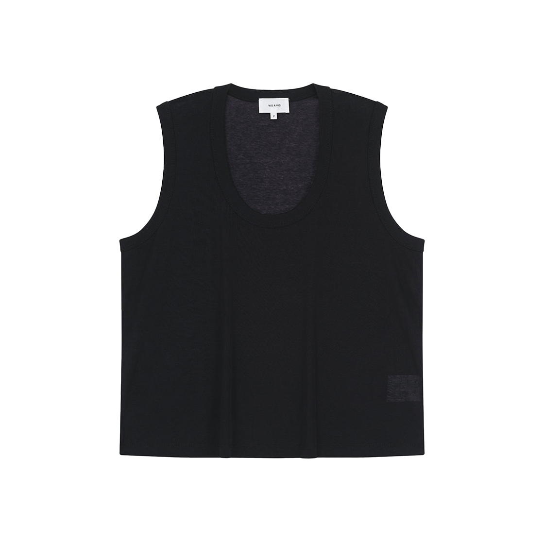 비자비 유넥 슬리브리스 탑 블랙(VIS A VIS U-Neck Sleeveless Top Black)