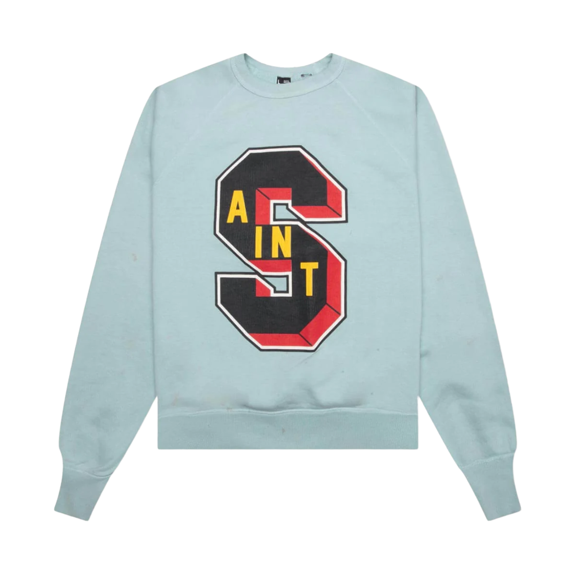 세인트 마이클 x 데님 티어스 ST 크루넥 스웨트셔츠 빈티지 라이트 블루 - 22FW(Saint Mxxxxxx x Denim Tears ST Crewneck Sweatshirt Vintage Light Blue - 22FW) - 1