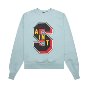 Saint Mxxxxxx x Denim Tears ST Crewneck Sweatshirt Vintage Light Blue - 22FW
