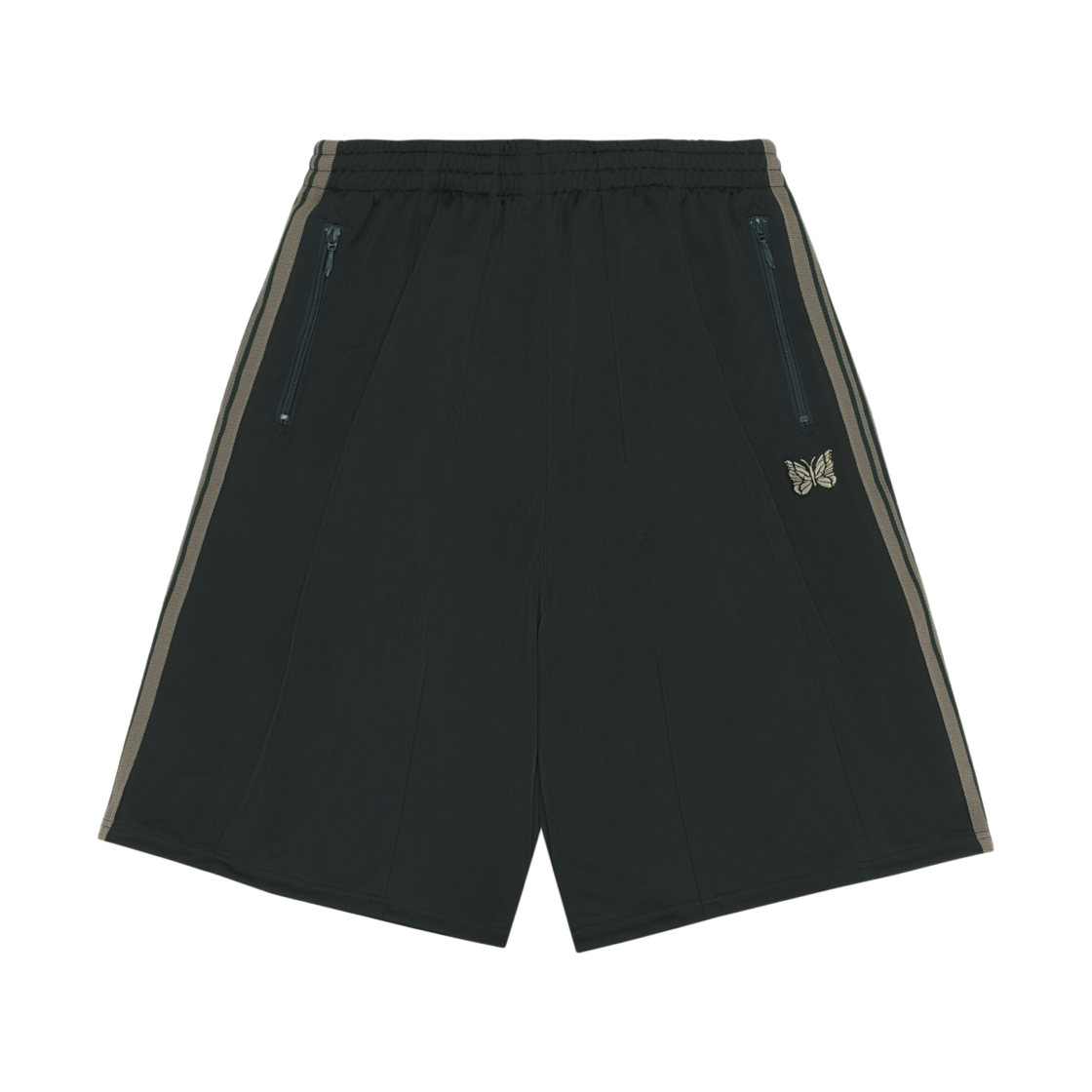 니들스 x LHP H.D. 트랙 팬츠 쇼츠 폴리 스무스 올리브(Needles x LHP H.D. Track Pants Shorts Poly Smooth Olive) - 1