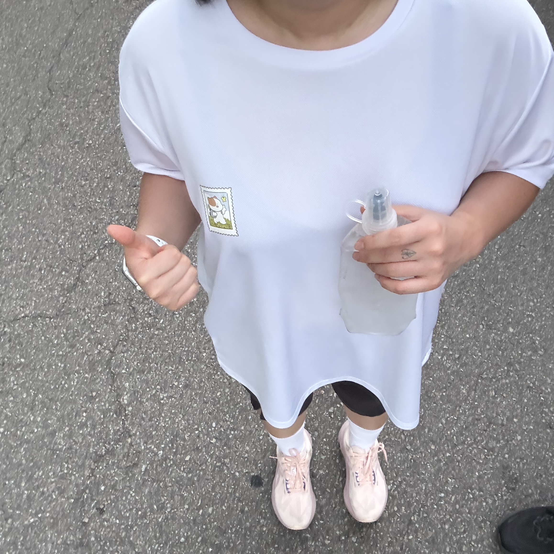 (W) Asics Novablast 5 Pearl Pink Morganite 착용 스타일 - 1