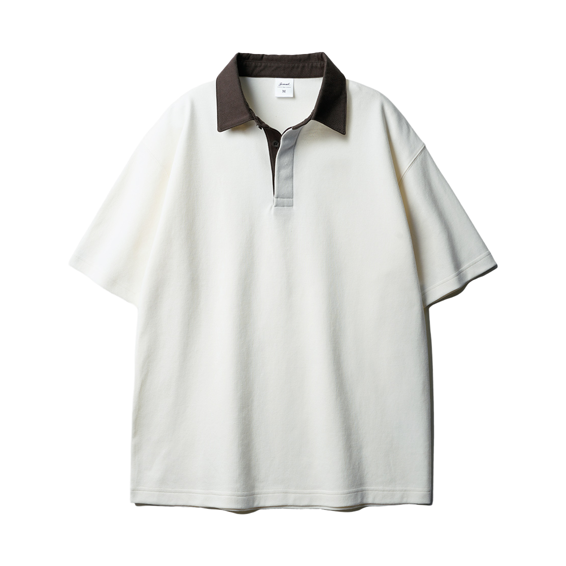SOST2568_cream_29 JEMUT Work Overfit Collar Short T-Shirts Cream SOST2568