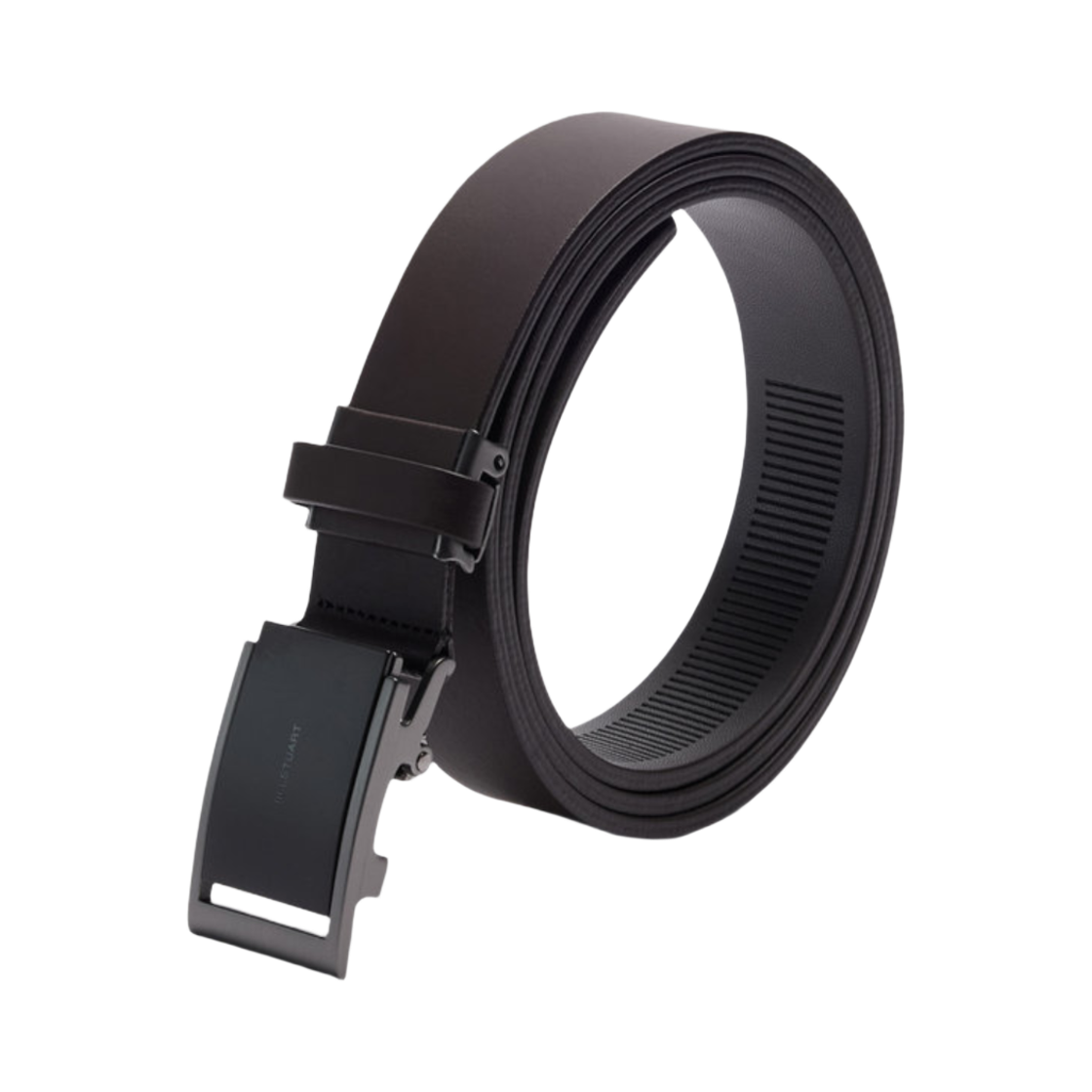 JUBE75052W2 Jillstuart Men's Acc Dark Brown Matte Buckle Automatic Cow Leather Belt