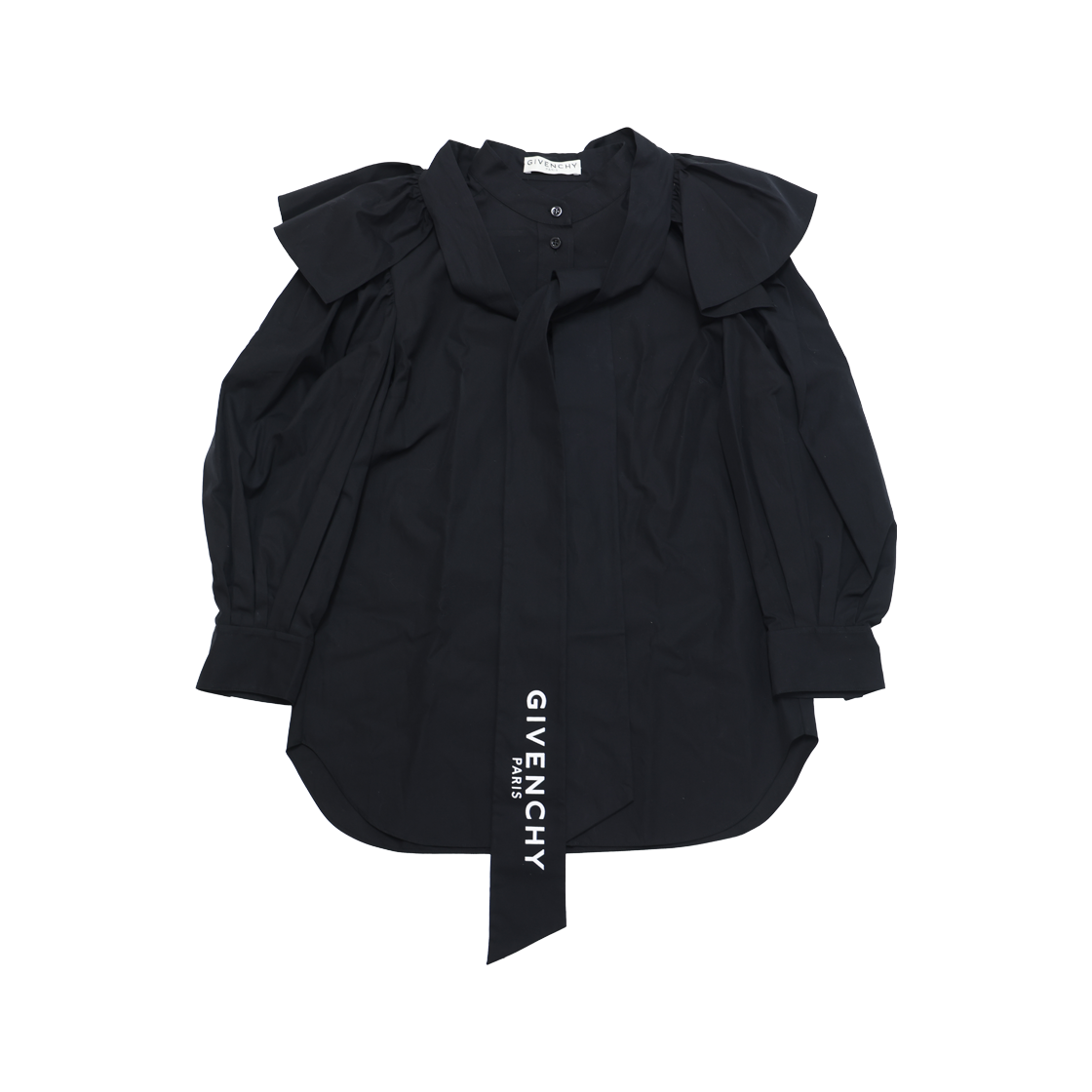 지방시 러플 블라우스 셔츠 블랙(Givenchy Ruffle Blouse Shirt Black)